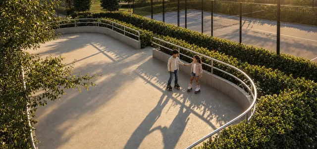 The skating ring at Godrej Regent Park